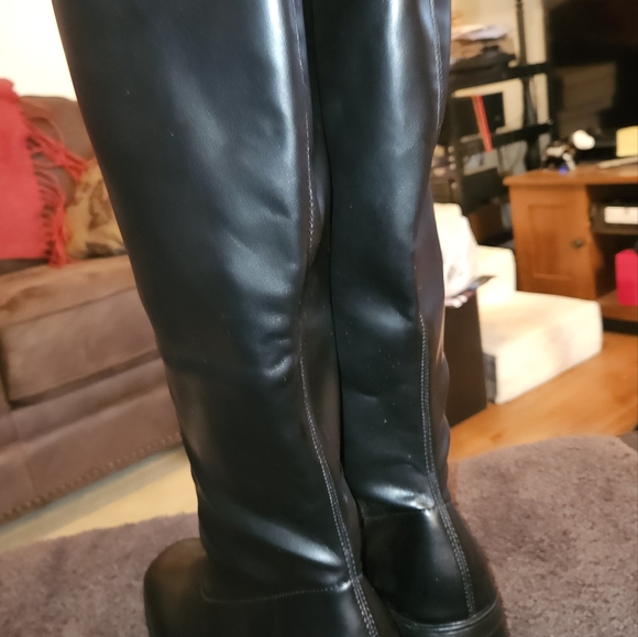 Wild Fable Black Women's Azzahya Tall Stretch Boots Memory Foam Insole size 11 - Picture 5 of 7